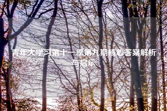 青年大学习第十一季第九期核心答案解析与启示