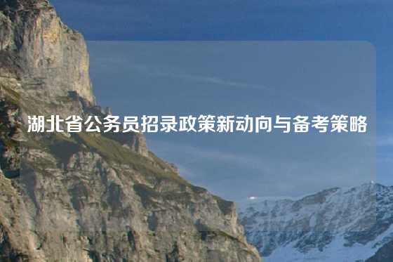 湖北省公务员招录政策新动向与备考策略